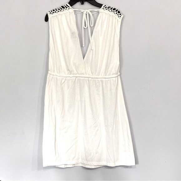 Converse | Women’s White Sleeveless Elastic Waist Swim Coverup Dress - Picture 2 of 16